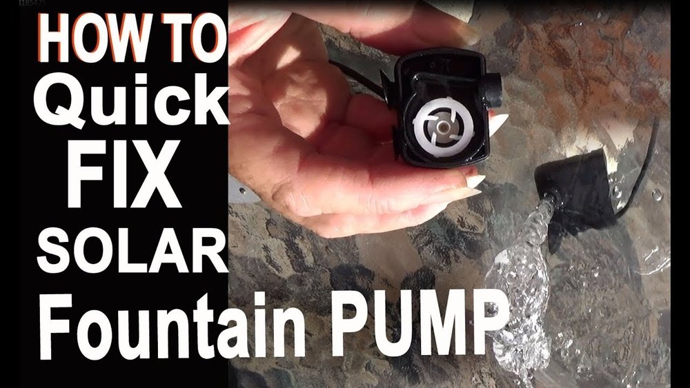 Solar Birdbath Fountain Pump Not Working